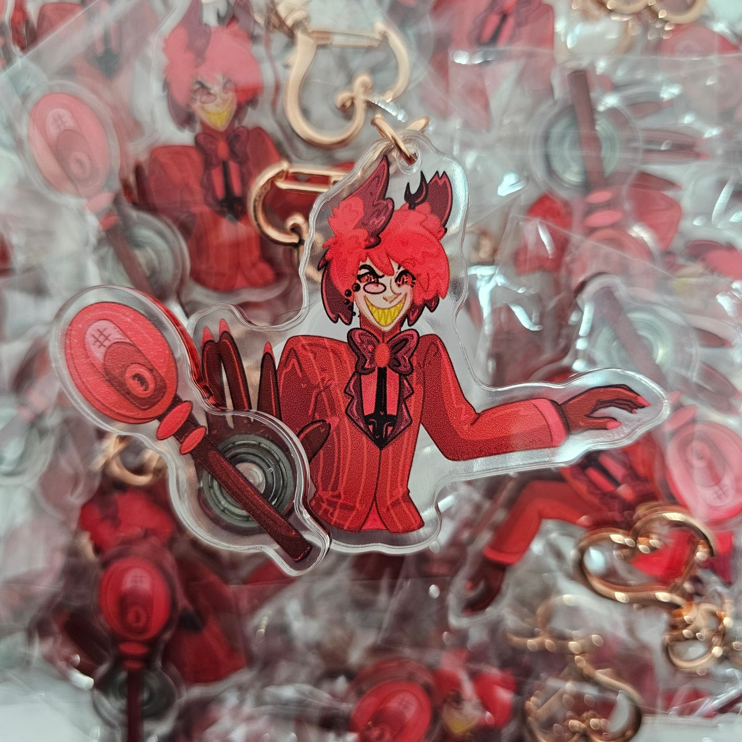 In Stock: Alastor Spinner Keychain Hazbin Hotel